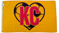 Ecuador KC Soccer Heart Flag