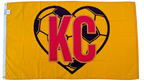 Ecuador KC Soccer Heart Flag
