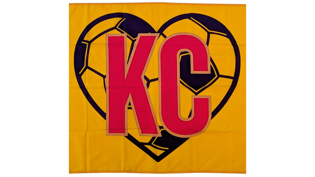 Ecuador KC Soccer Heart Flag