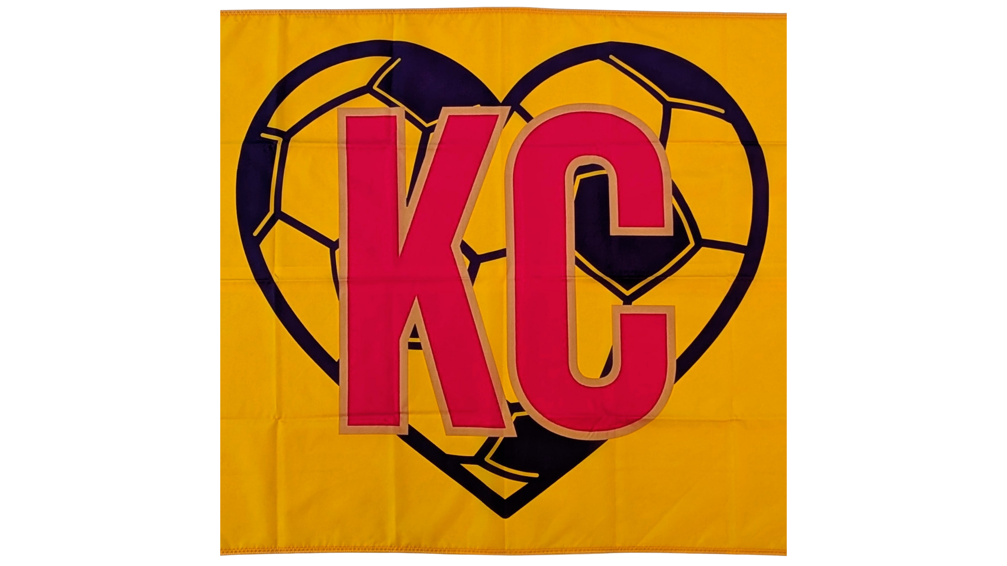 Ecuador KC Soccer Heart Flag