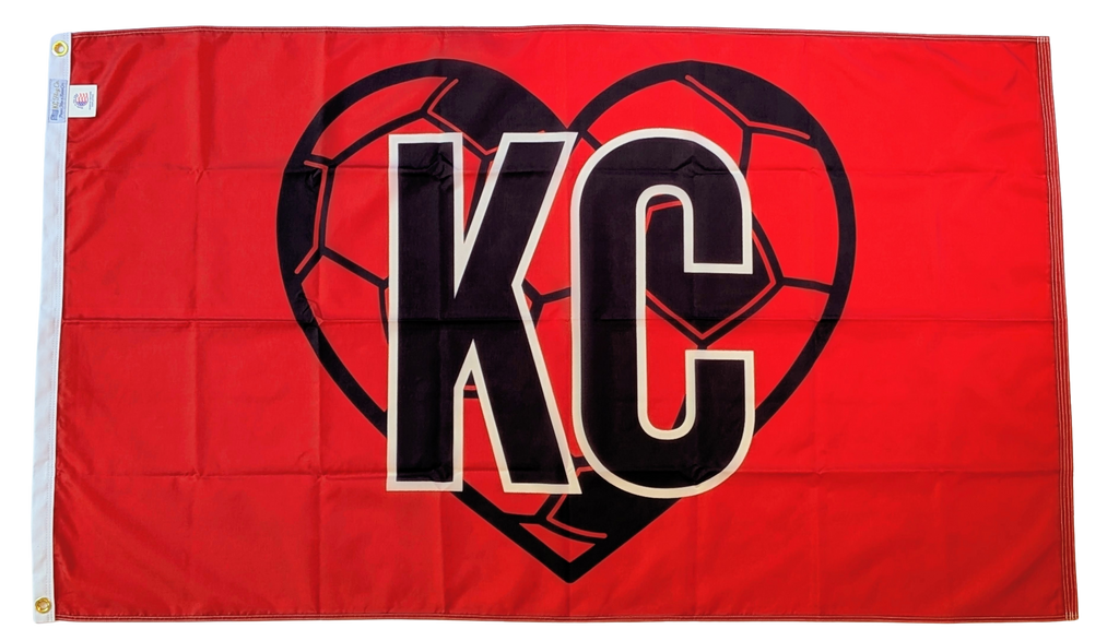 Austria KC Soccer Heart Flag