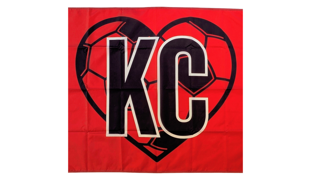 Austria KC Soccer Heart Flag