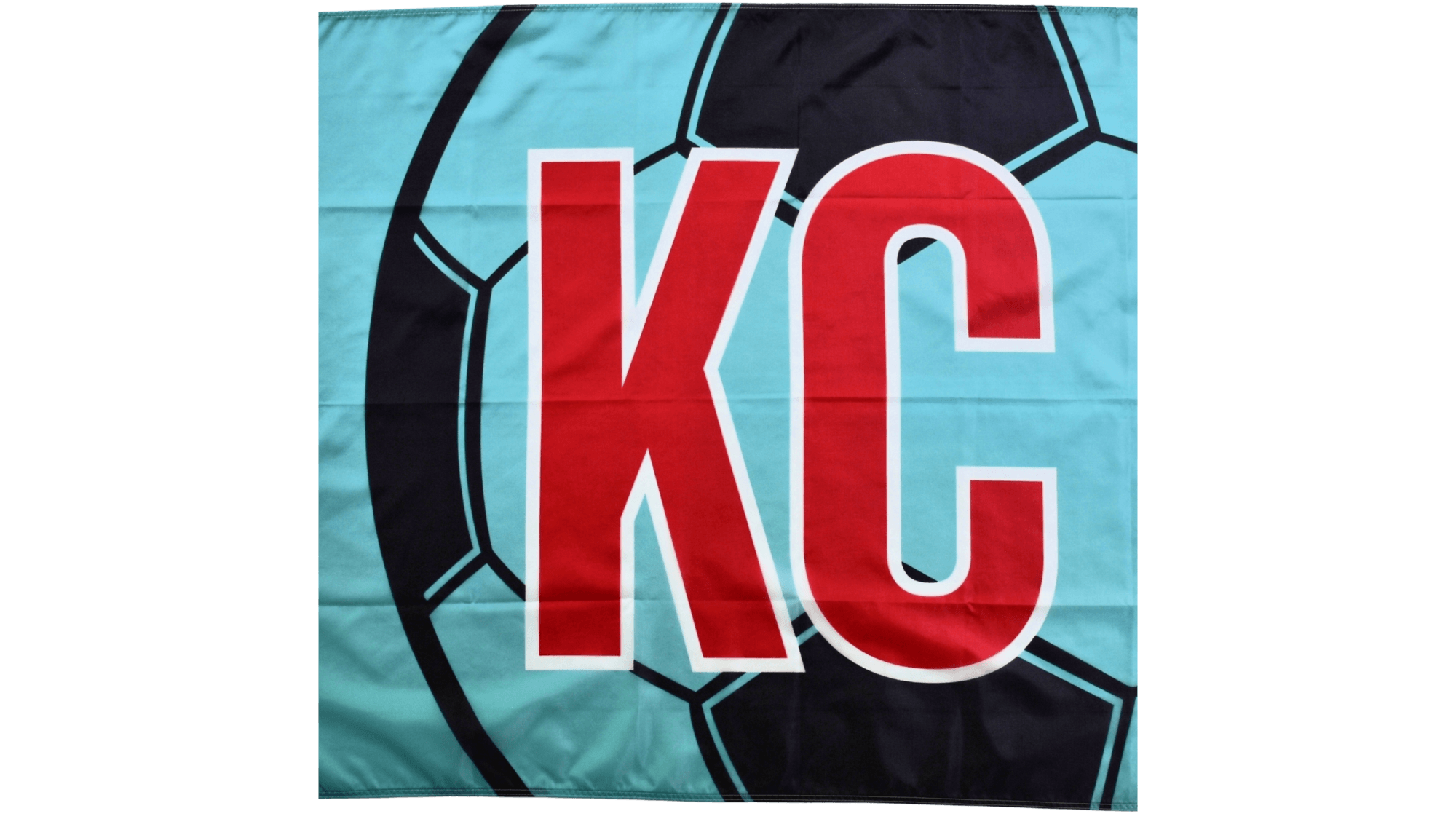 Teal KC Soccer Flag — Premium Nylon KC Flag