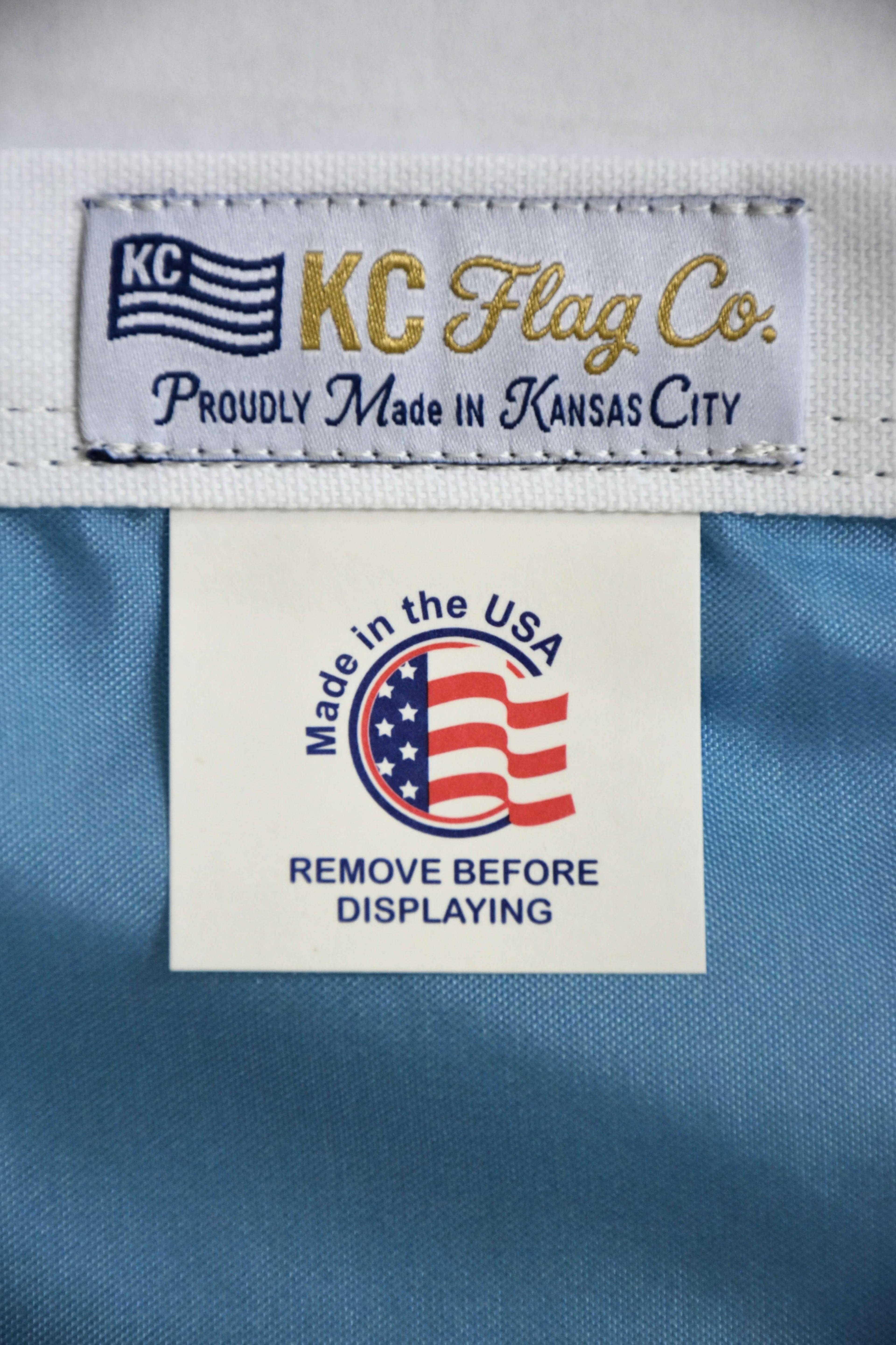 Blue Kansas City Heart Flag — Premium Nylon KC Flag