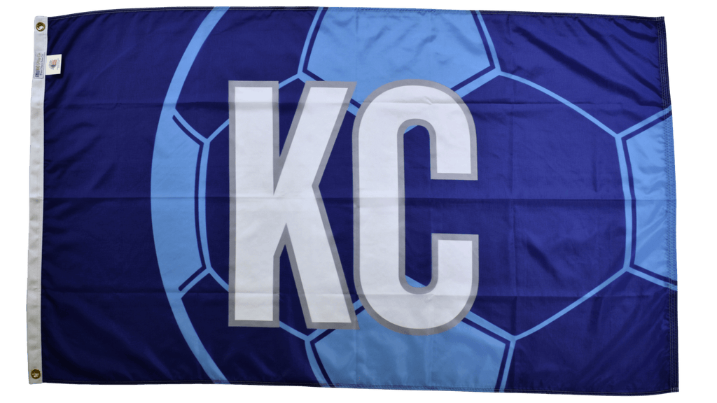Blue KC Soccer Flag — Premium Nylon KC Flag