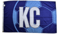 Blue KC Soccer Flag — Premium Nylon KC Flag