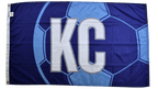 Blue KC Soccer Flag — Premium Nylon KC Flag