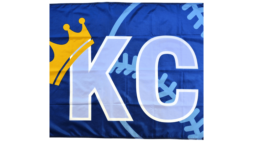 KC Crown Baseball Flag — Premium Nylon KC Flag