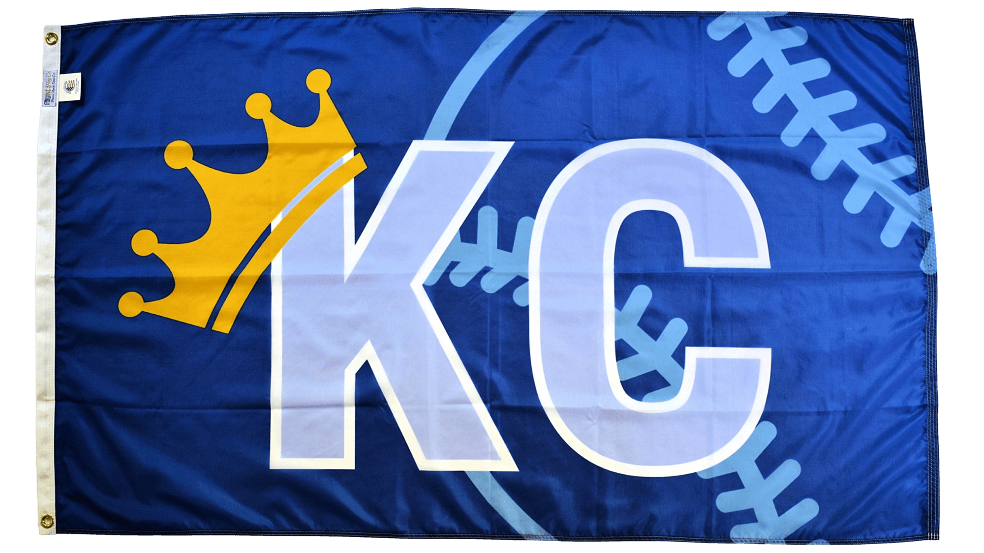 KC Crown Baseball Flag — Premium Nylon KC Flag