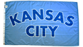 Kansas City Signature Blue Flag — Premium Nylon KC Flag