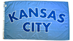 Kansas City Signature Blue Flag — Premium Nylon KC Flag