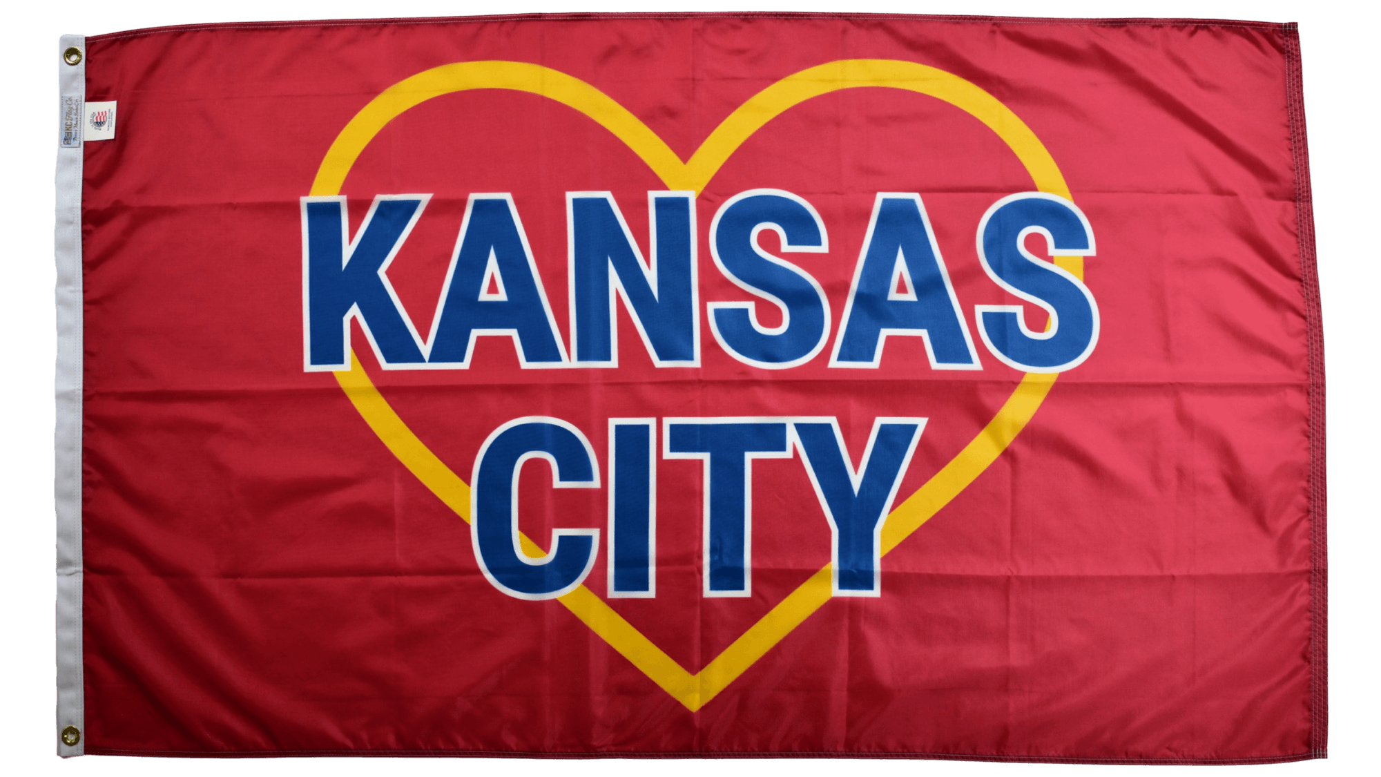 Kansas City Golden Heart Flag — Premium Nylon KC Flag