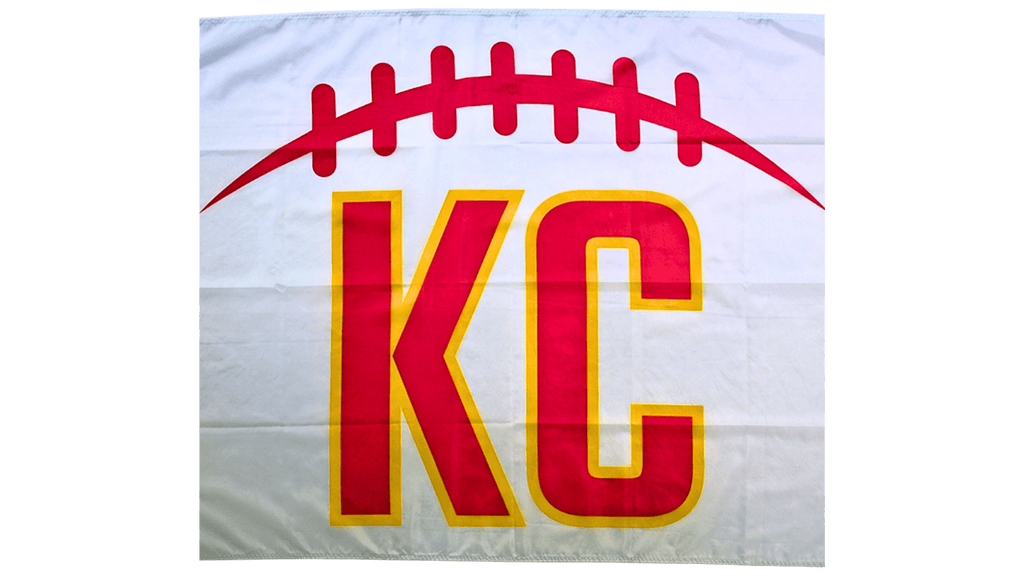 KC Football Laces Flag — Premium Nylon KC Flag