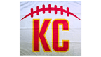 KC Football Laces Flag — Premium Nylon KC Flag