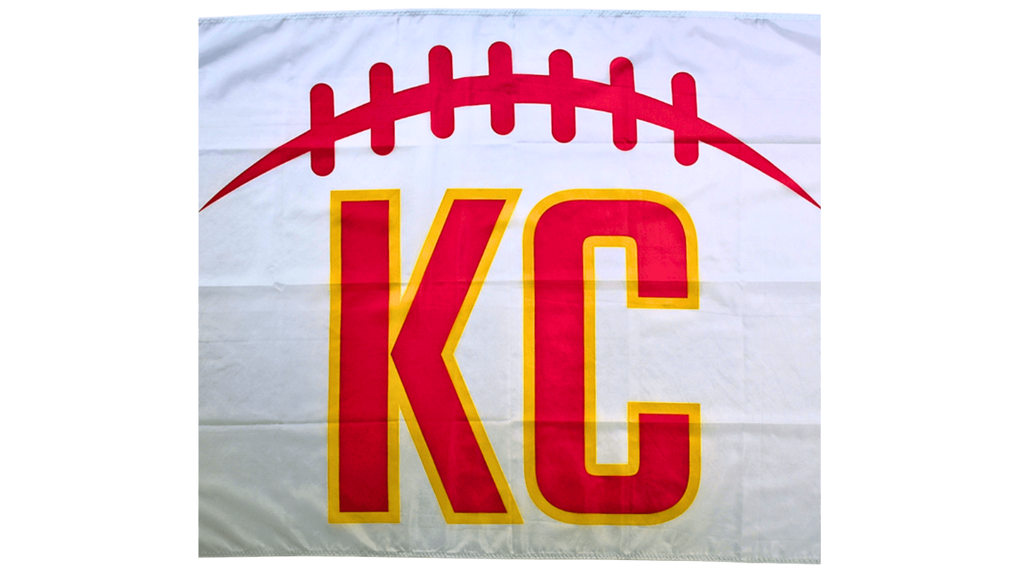 KC Football Laces Flag — Premium Nylon KC Flag