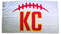 KC Football Laces Flag — Premium Nylon KC Flag