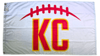 KC Football Laces Flag — Premium Nylon KC Flag