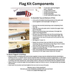 Premium Spinning Flagpole with 3 ft x 5 ft U.S. Embroidered Flag Sets