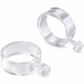 EZ Flag Mount Rings - 15/16" - Clear Plastic