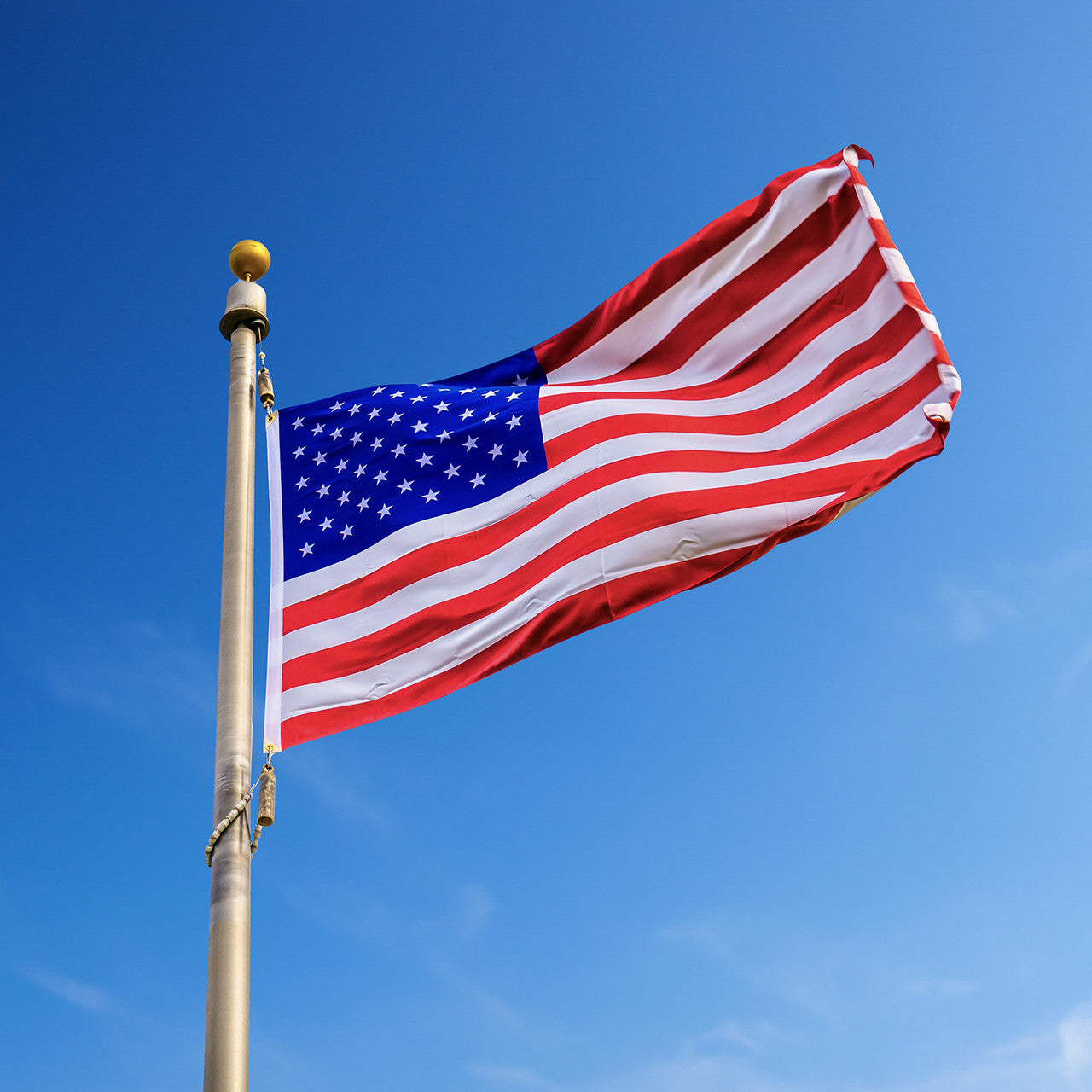 15 ft x 25 ft Commercial Grade American Flag — Embroidered Nylon | Made in USA