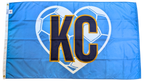Argentina KC Soccer Heart Flag