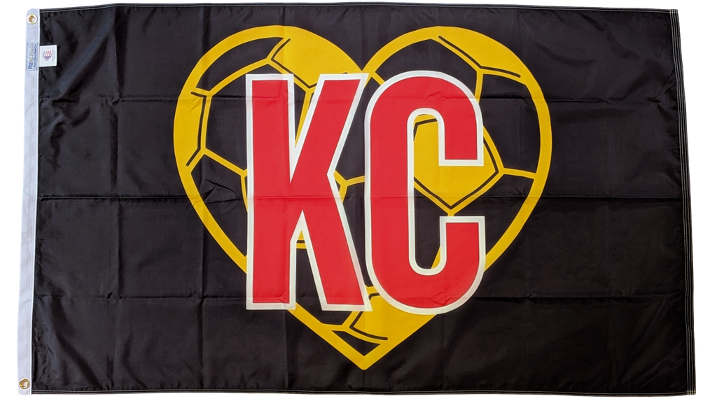 Germany KC Soccer Heart Flag