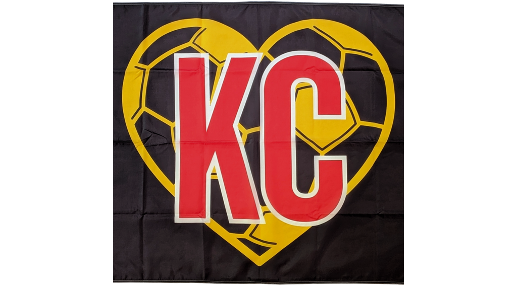 Germany KC Soccer Heart Flag