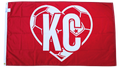 Tunisia KC Soccer Heart Flag