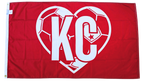Tunisia KC Soccer Heart Flag
