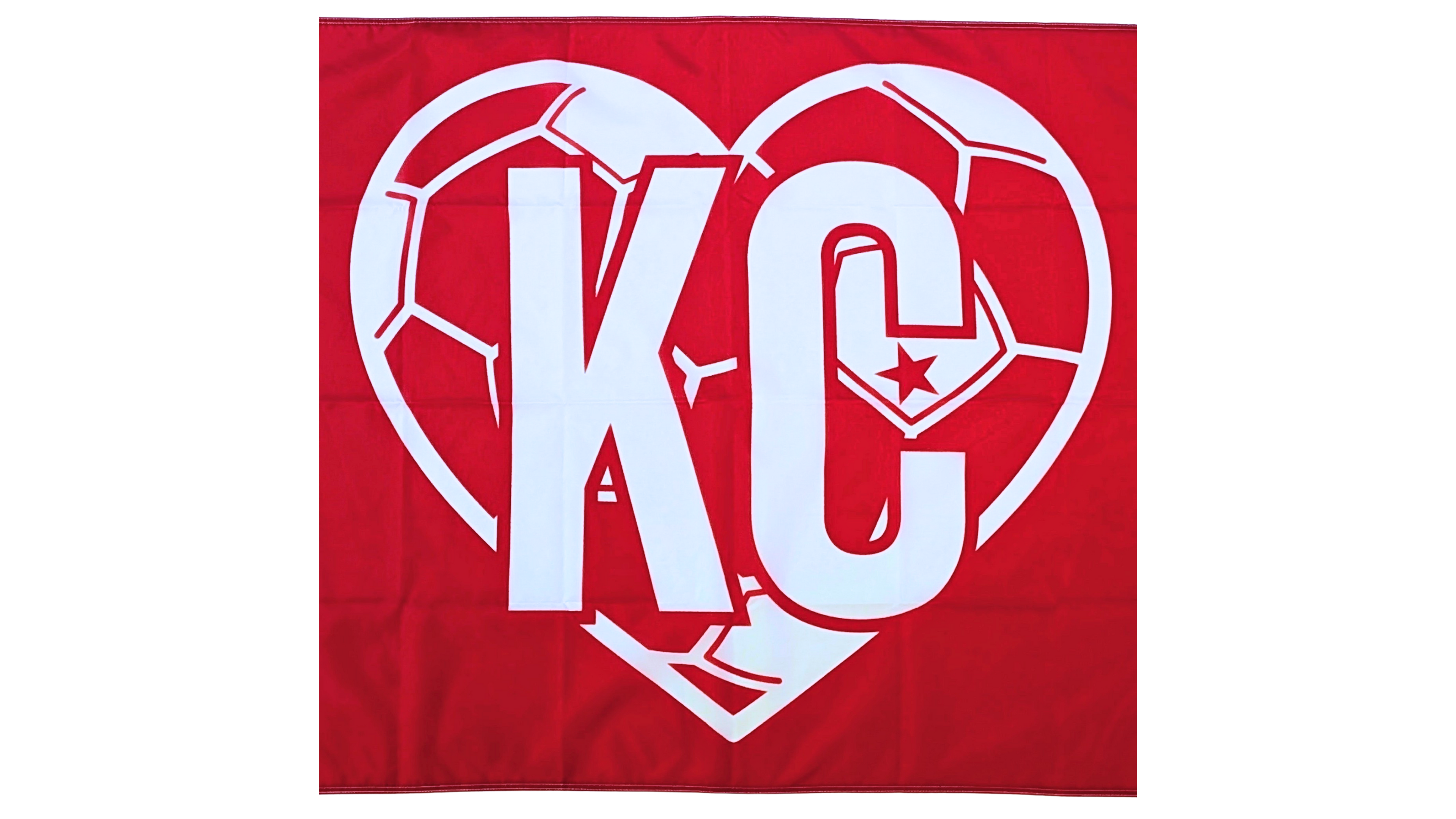 Tunisia KC Soccer Heart Flag
