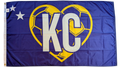 Curacao KC Soccer Heart Flag