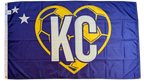 Curacao KC Soccer Heart Flag