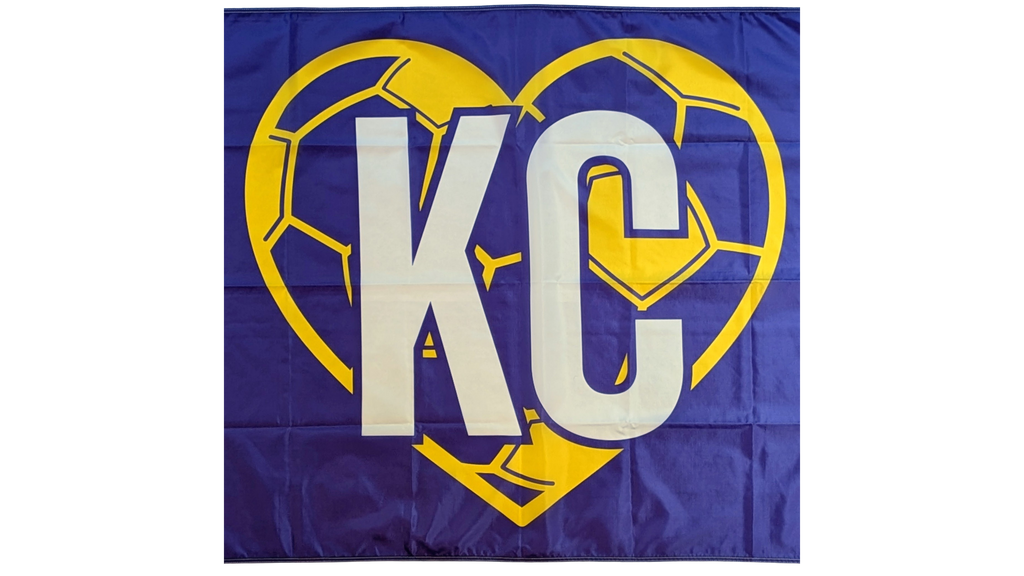Curacao KC Soccer Heart Flag
