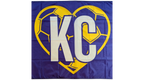 Curacao KC Soccer Heart Flag