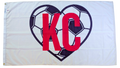 England KC Soccer Heart Flag