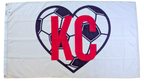 England KC Soccer Heart Flag