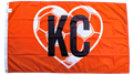 Netherlands KC Soccer Heart Flag