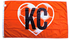 Netherlands KC Soccer Heart Flag