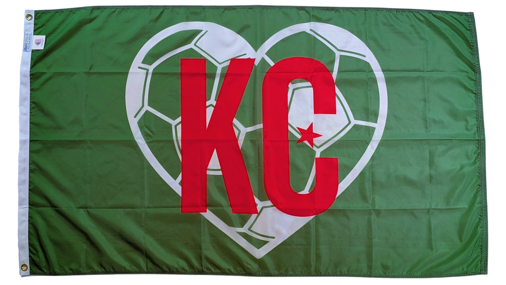 Algeria KC Soccer Heart Flag