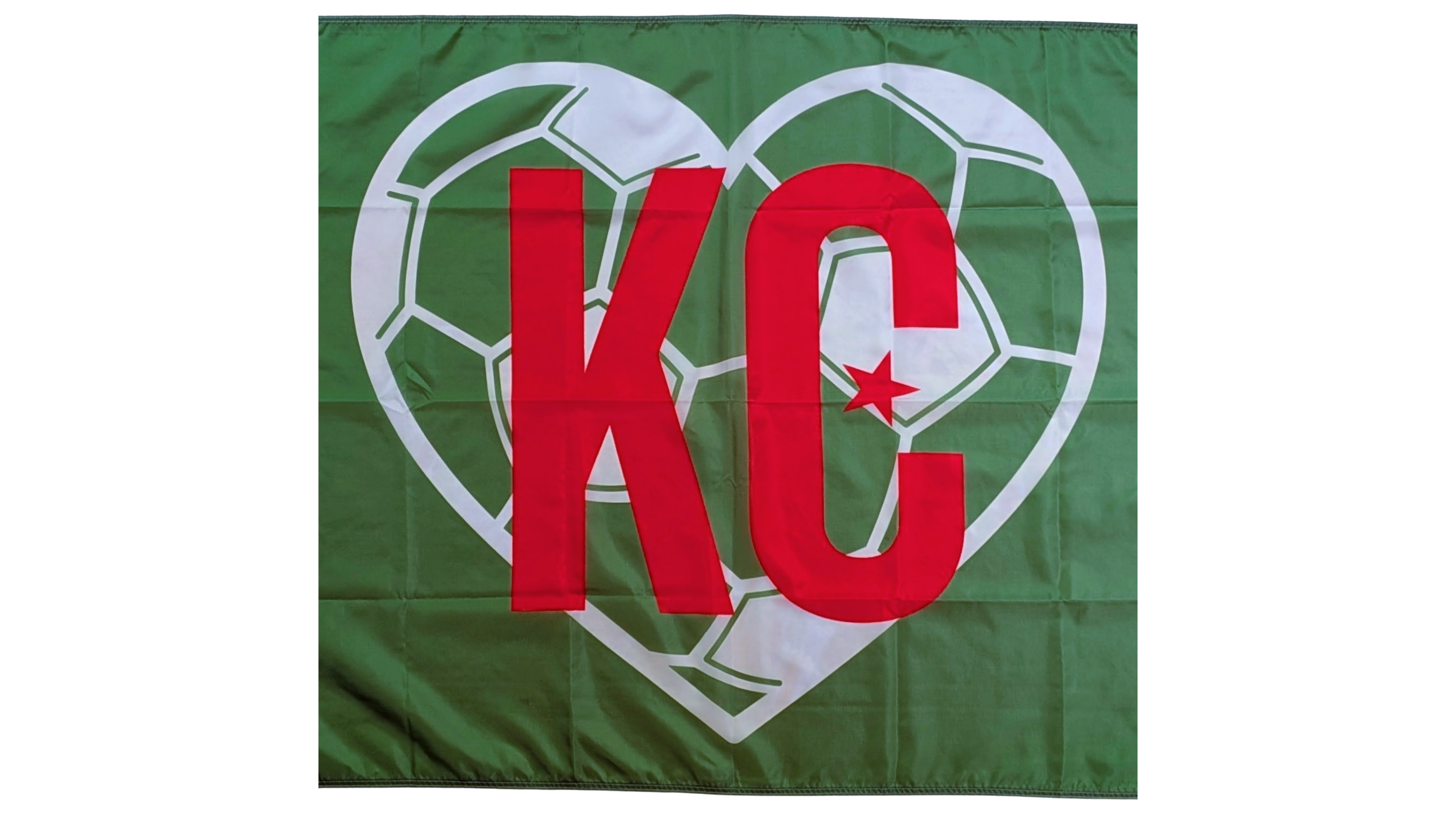 Algeria KC Soccer Heart Flag
