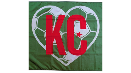 Algeria KC Soccer Heart Flag