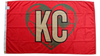 Portugal KC Soccer Heart Flag