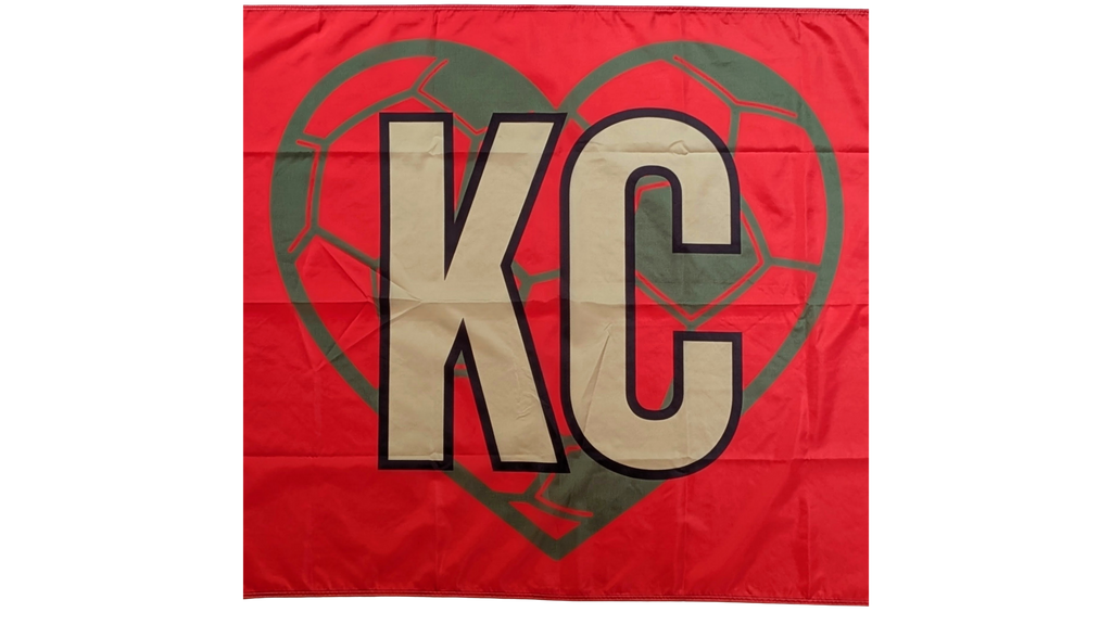 Portugal KC Soccer Heart Flag