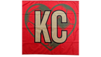 Portugal KC Soccer Heart Flag