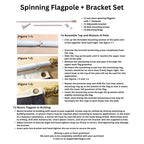 Spinning Flagpole + Bracket Set