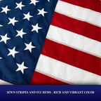 Embroidered Supreme Nylon American Flag — 3 ft x 5 ft