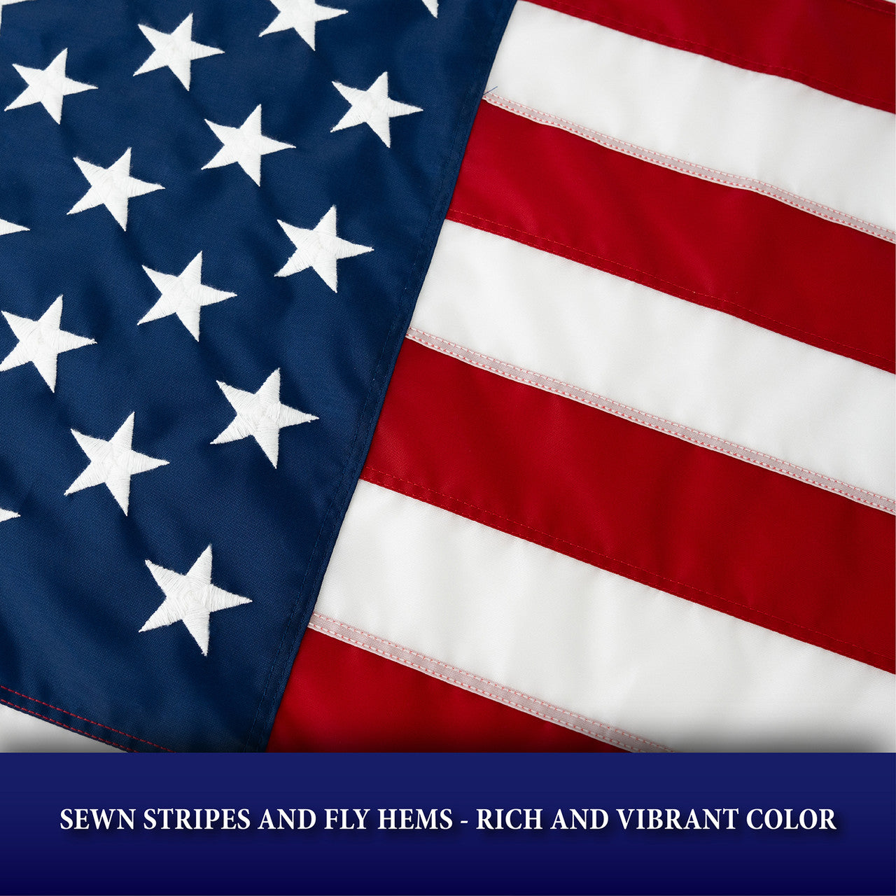 Embroidered Supreme Nylon American Flag — 18 inches x 26 inches